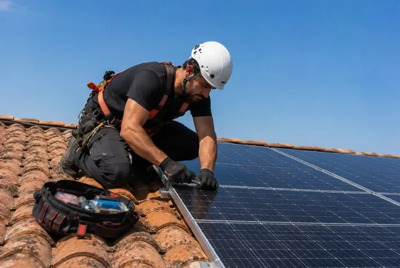 Maintenance et monitoring de panneaux solaires à Cauneille
